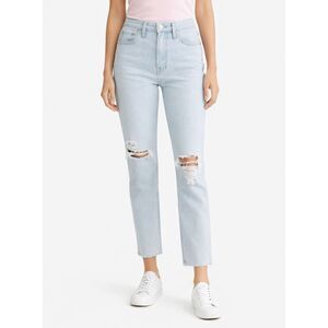 Madewell Jeans Women's Size 25 Harman Wash Raw Hem High Rise Mom Fit
